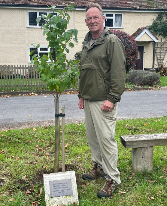CLLR CHAMBERS & NEW LILAC TREE